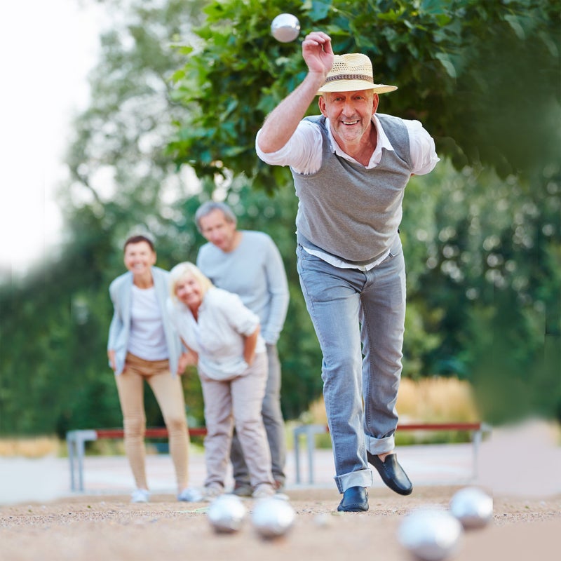 Hey! Play! Petanque/Boules Set for Bocce and More with 8 Steel Tossing Balls  Cochonnet  and Carrying Case- Outdoor Game for Adults and Kids  Silver  2.875 (80-10606) - Image 4